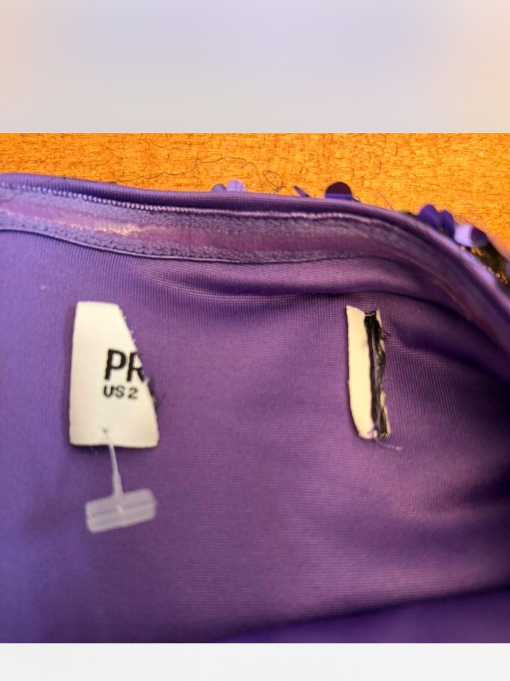 Princess Polly Evianna Glittering Purple Strapless Dress - Picture 5 of 8